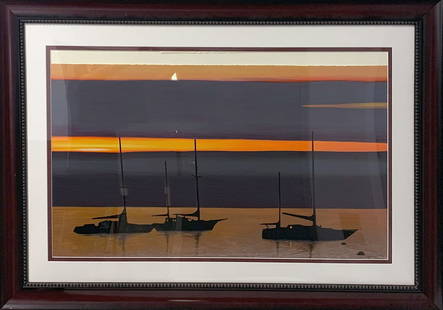 MEDVEDEV, Igor (1931-2015): Noctural II Sérigraphie signée en bas à droite. Encadrée. 23 x 27 po