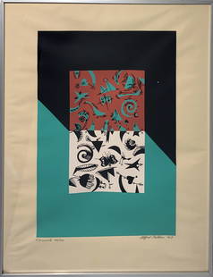 PELLAN, Alfred (1906-1988): Éléments, 1968 Sérigraphie en couleur signée et datée au crayon « Alfred Pellan 68 » au bas à droite, titrée et numérotée «