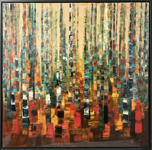 RIVET, Stéphanie (1972): A great day Acrylique sur toile signée au bas. 48 x 48 po