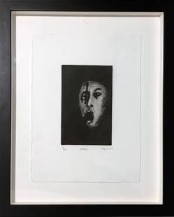 SÉGUIN, Marc (1970): 2 têtes Eau-forte originale de 10 x 7.5 po signée date et titrée au bas. 