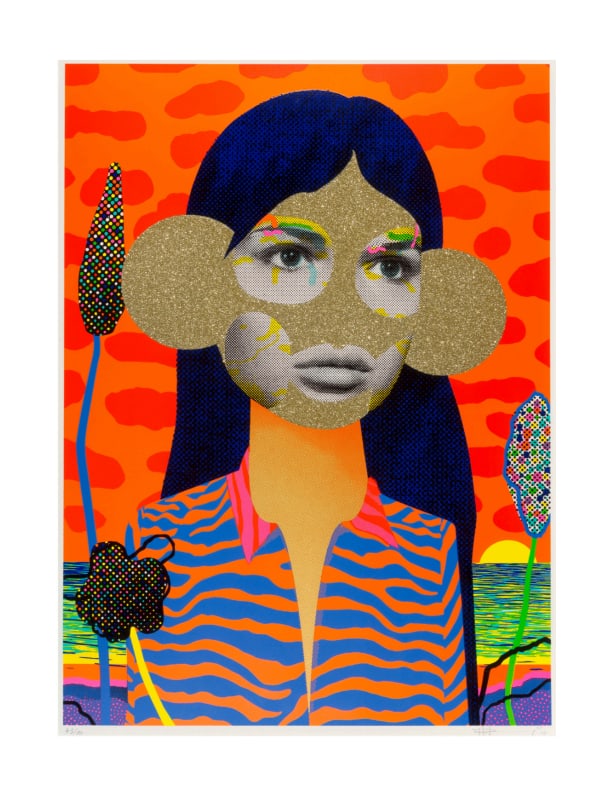 Paul Insect: The Ultimate Journey (Gold), 2018 with "Diamond" dust: Paul Insect: The Ultimate Journey (Gold), 2018 with "Diamond" dust. Screenprint in colors with glitter dust on Somerset paper. 38-1/4 x 28 inches (97.2 x 71.1 cm) (sheet). Framed Dimensions 41.5 X 31.