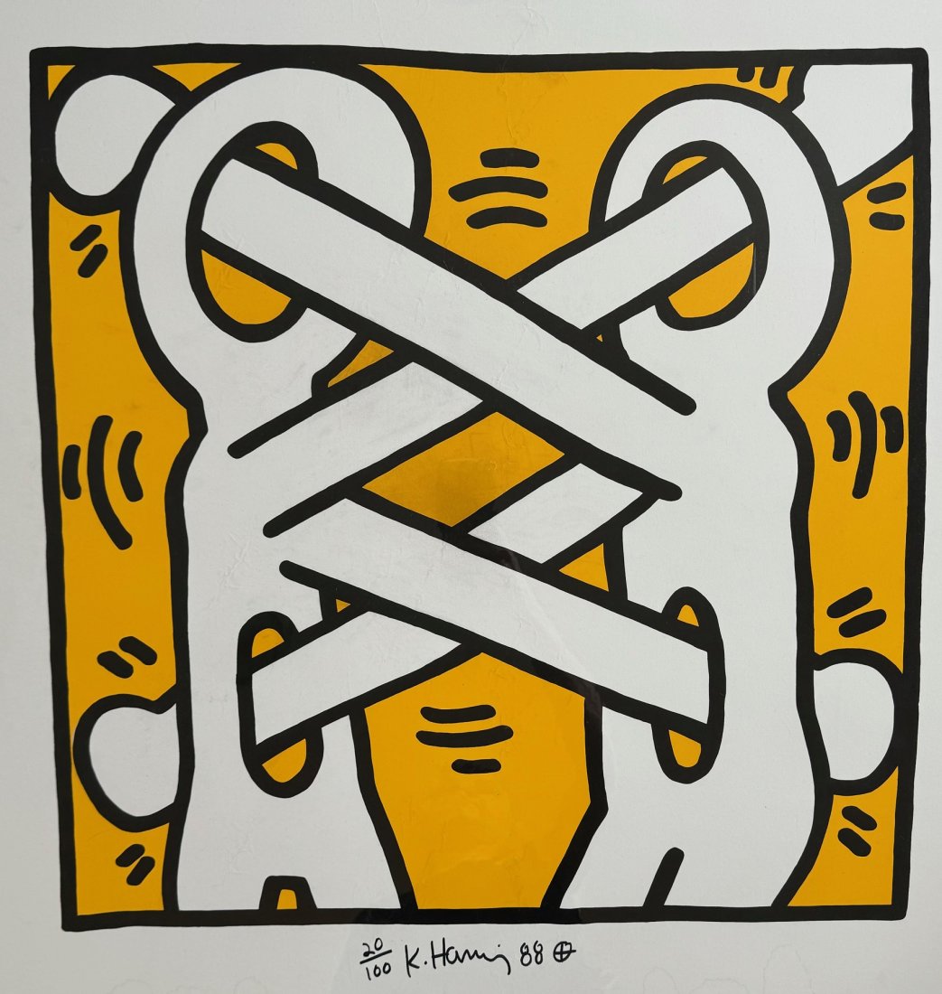 Keith Haring: Attack On AIDS, 1988 Hand-signed (Large) (1 of 8)