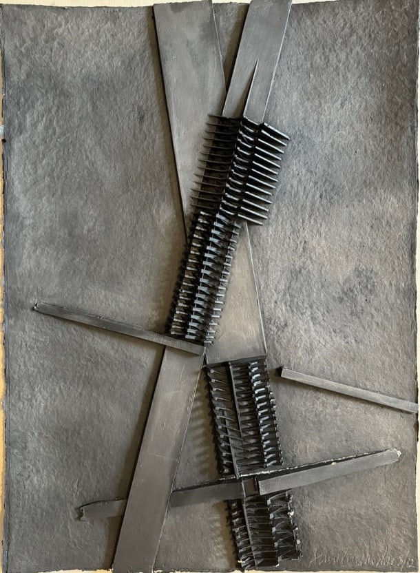 Arnaldo Pomodoro: Aste cielari (from Pietra Rubia); 1980-1982 Resin and Cast Paper Sculpture (1 of 7)