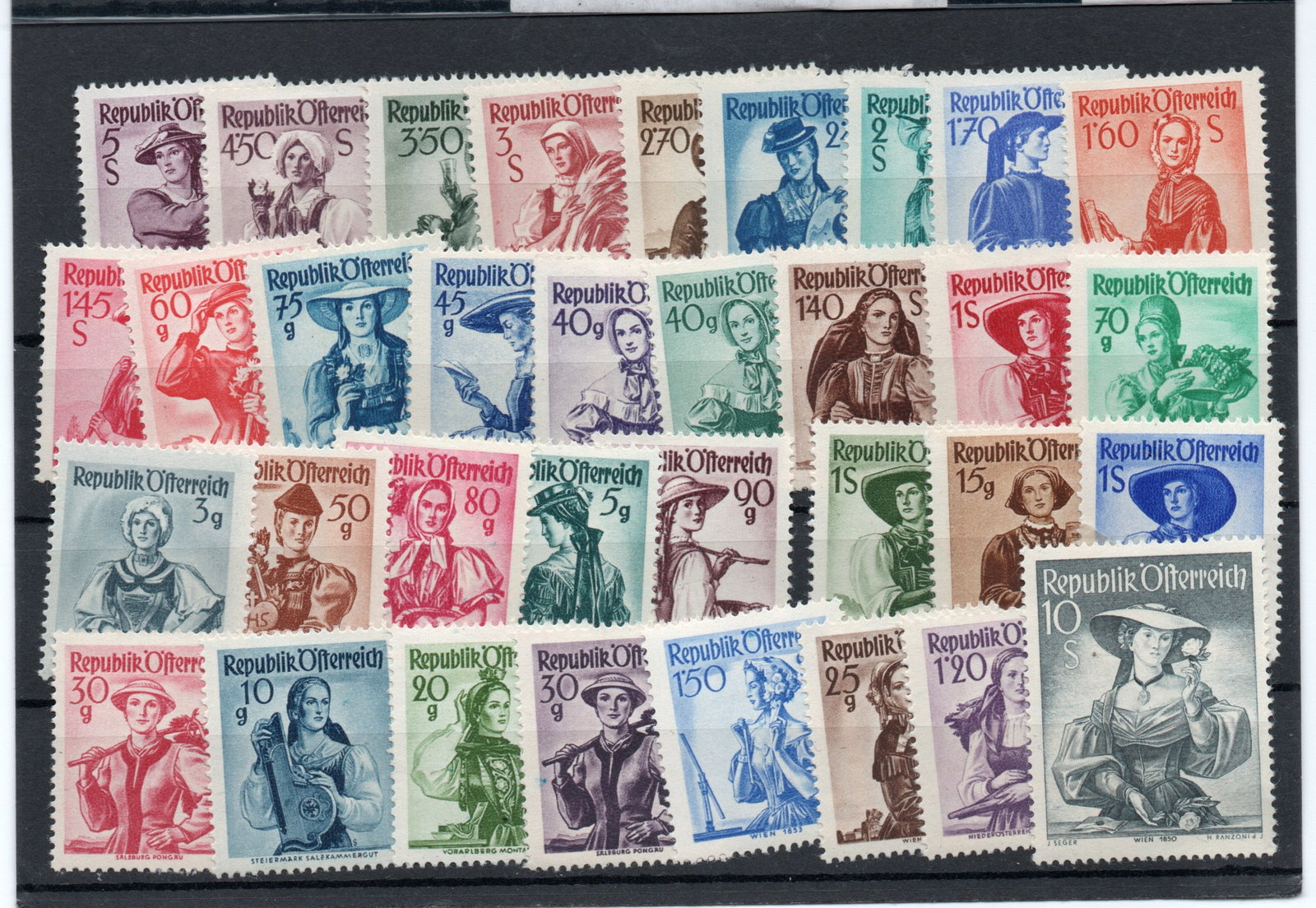 Austria, Customes set , mint, 1948 , 3g to $10, Mi.No.893-925,Mi.No Price ? 330: Austria, Customes set , mint, 1948 , 3g to $10, Mi.No.893-925,Mi.No Price ? 330