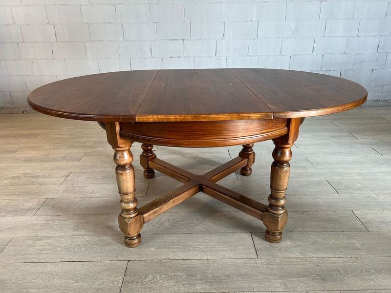 EXTENDABLE FRENCH FARMHOUSE OAK DINING TABLE (1 of 11)