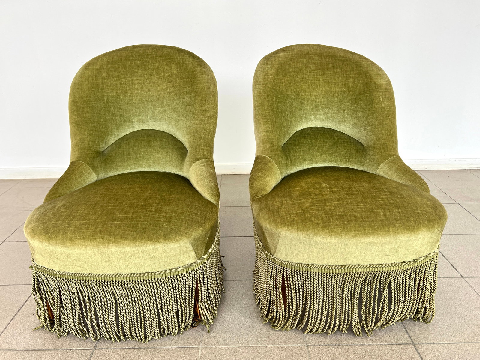 (2) GREEN VELVET NAPOLEON III STYLE FRENCH ARMCHAIRS (1 of 15)