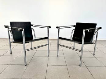PERRIAND, JEANNERET, LE CORBUSIER LC1 CHAIRS