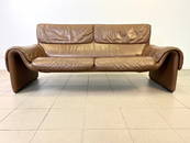 DE SEDE 2-SEAT LEATHER SOFA