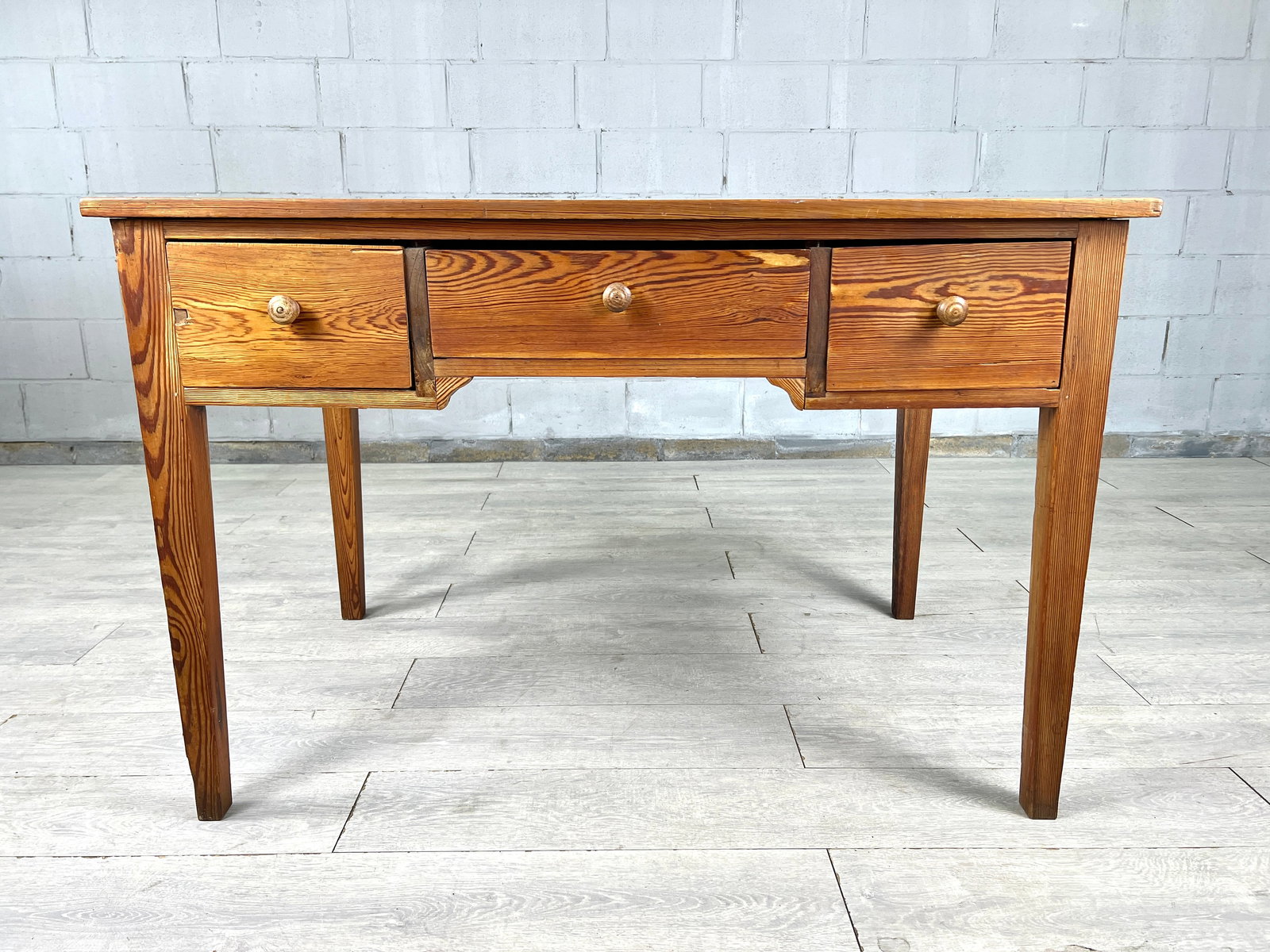 FRENCH PINE FARMHOUSE DESK (1 of 13)