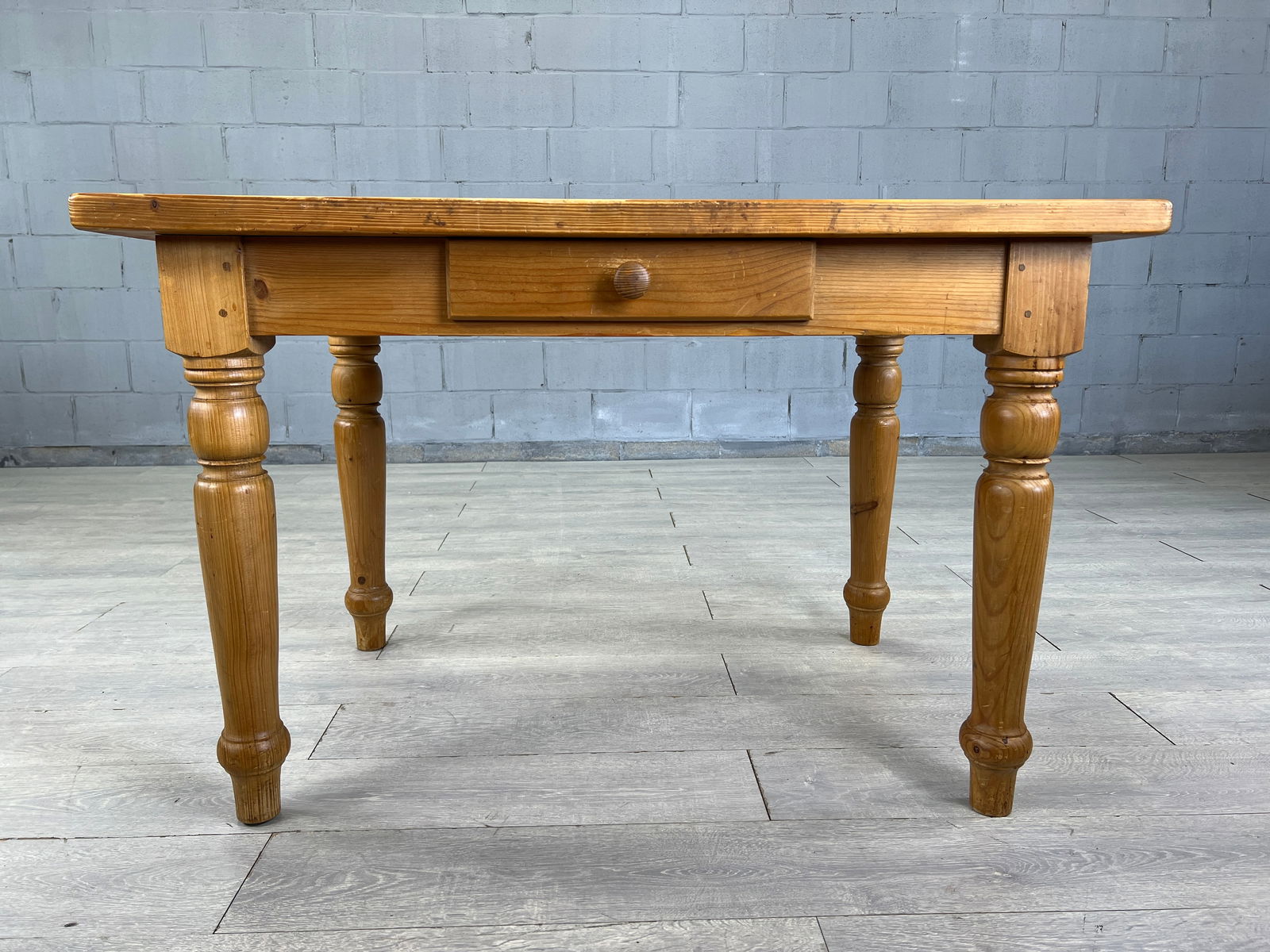 VINTAGE SMALL PINE FARM TABLE (1 of 14)