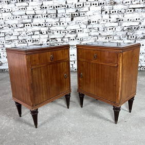 (2) MID-CENTURY MODERN ITALIAN BEDSIDE TABLES (1 of 6)