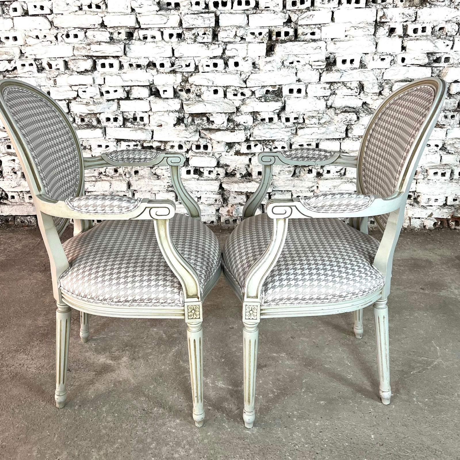 (2) LOUIS XVI STYLE ARMCHAIRS (1 of 5)