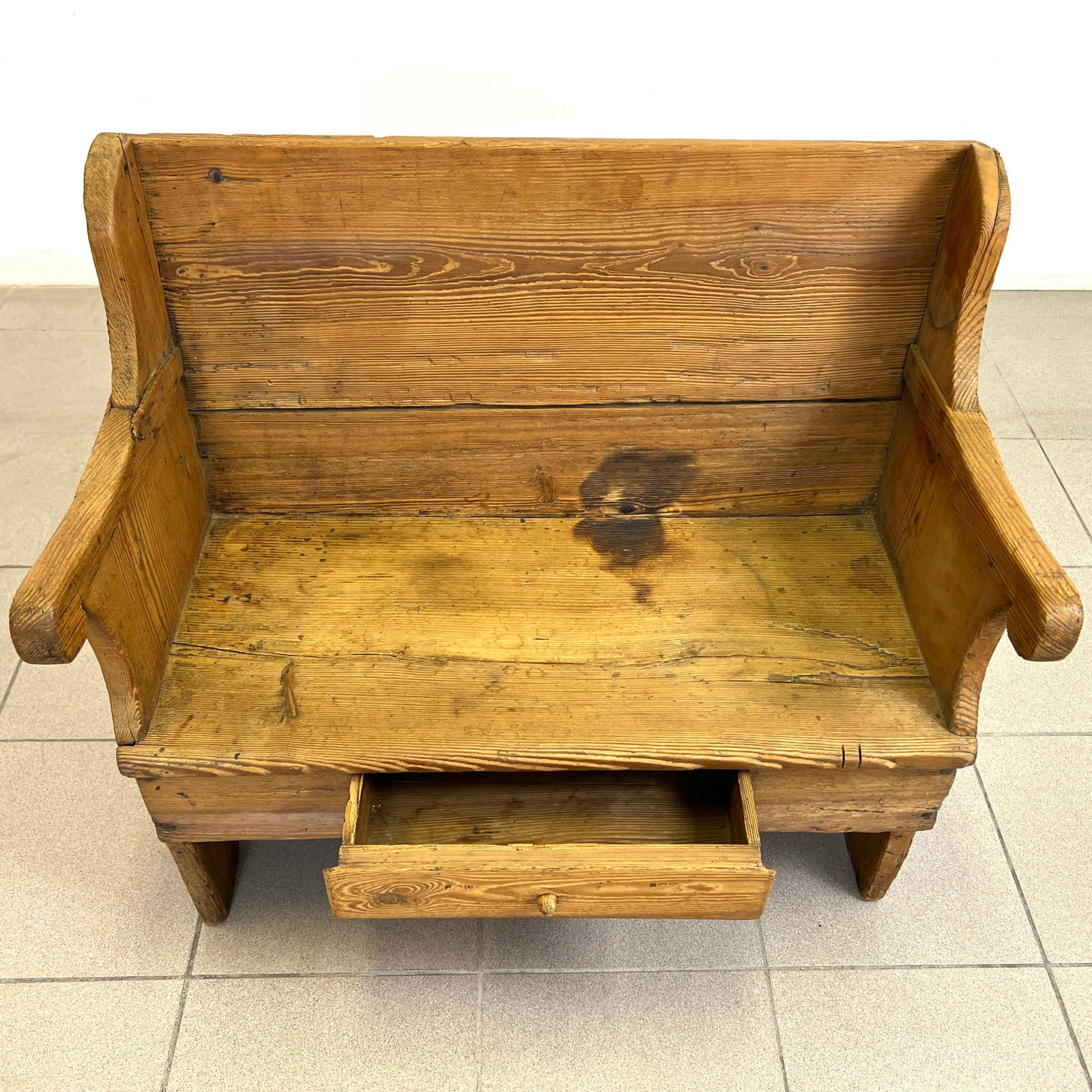 18c FRENCH PINE BENCH (1 of 10)