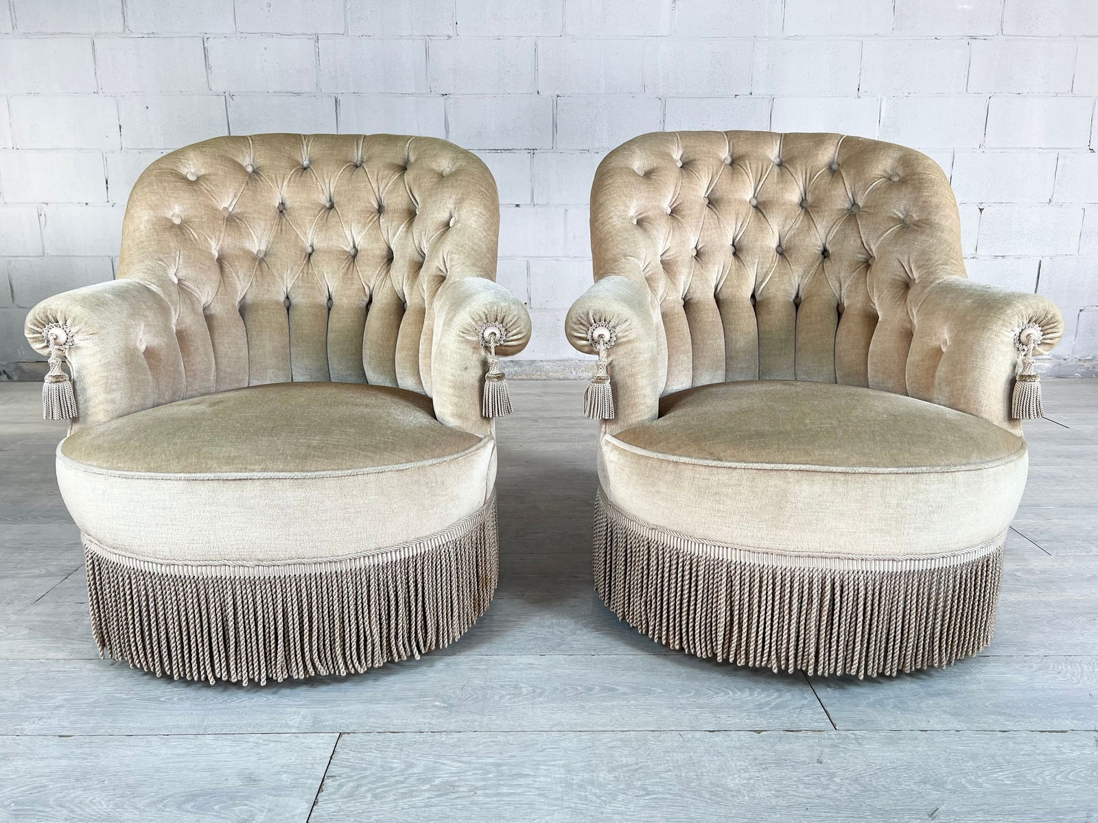 (2) FRENCH  NAPOLEON III  ARMCHAIRS (1 of 10)