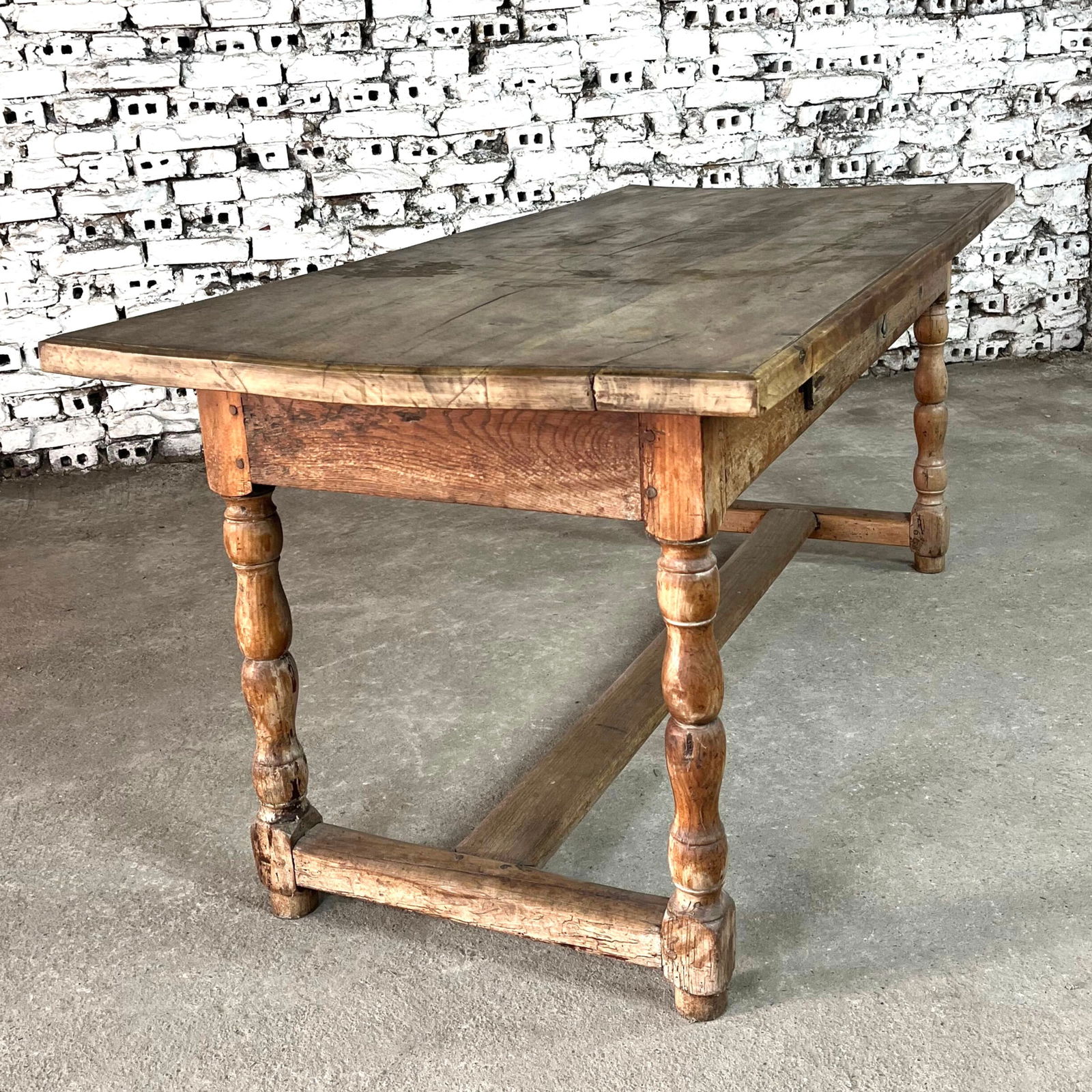 SWISS FARMHOUSE DINING TABLE 19c (1 of 8)