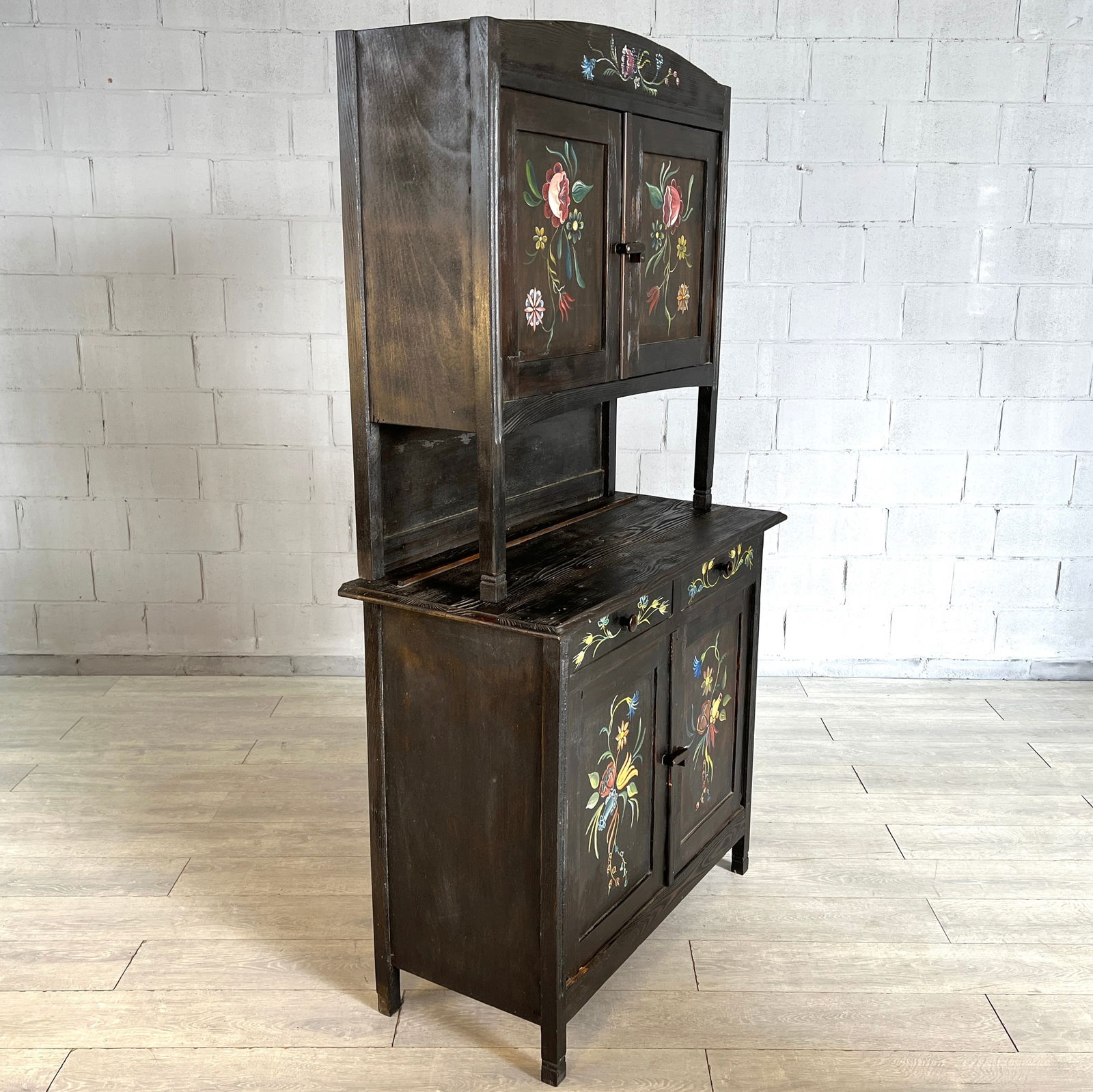 ANTIQUE DUTCH PAINTED SIDEBOARD (1 of 11)