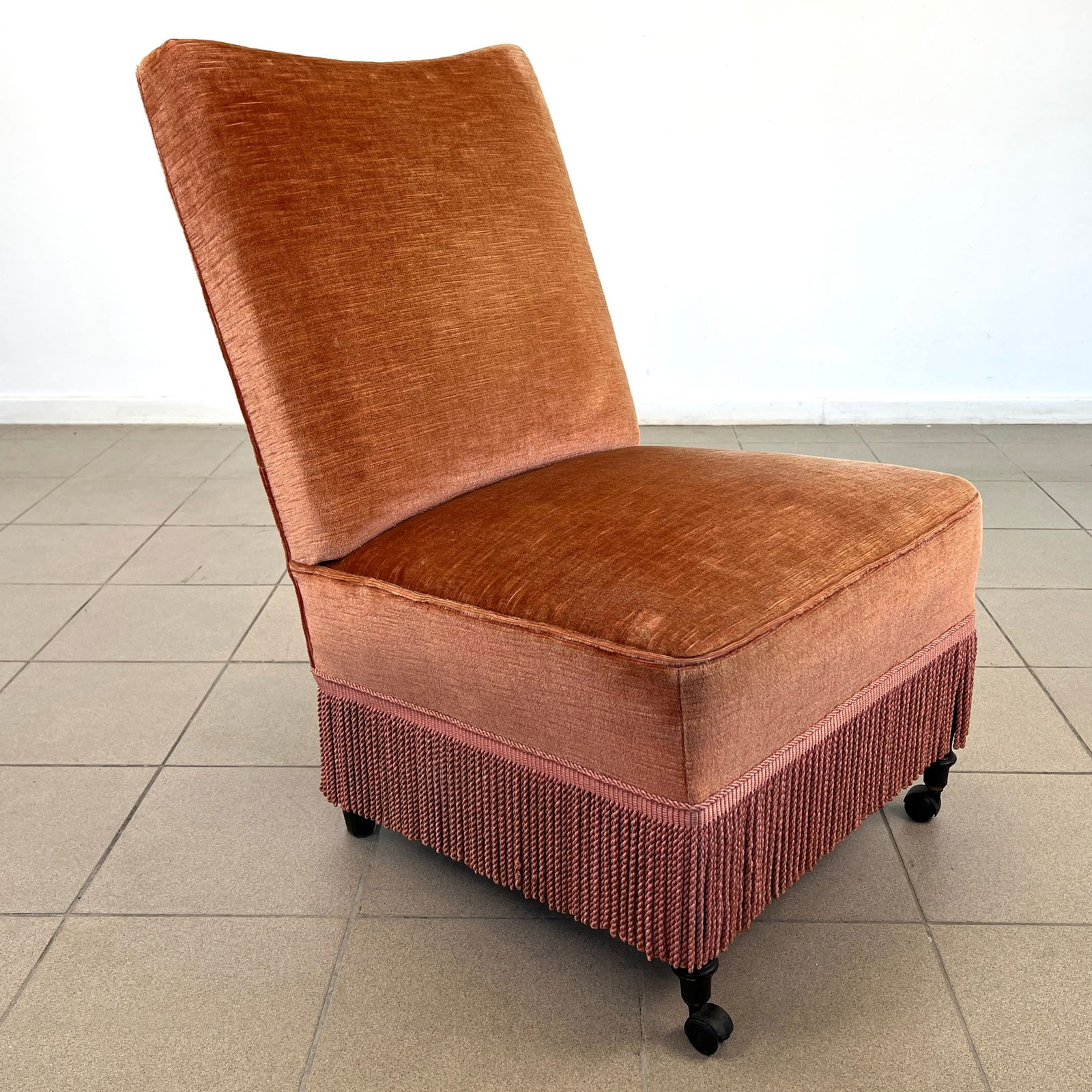 FRENCH NAPOLEON III STYLE SLIPPER CHAIR (1 of 9)