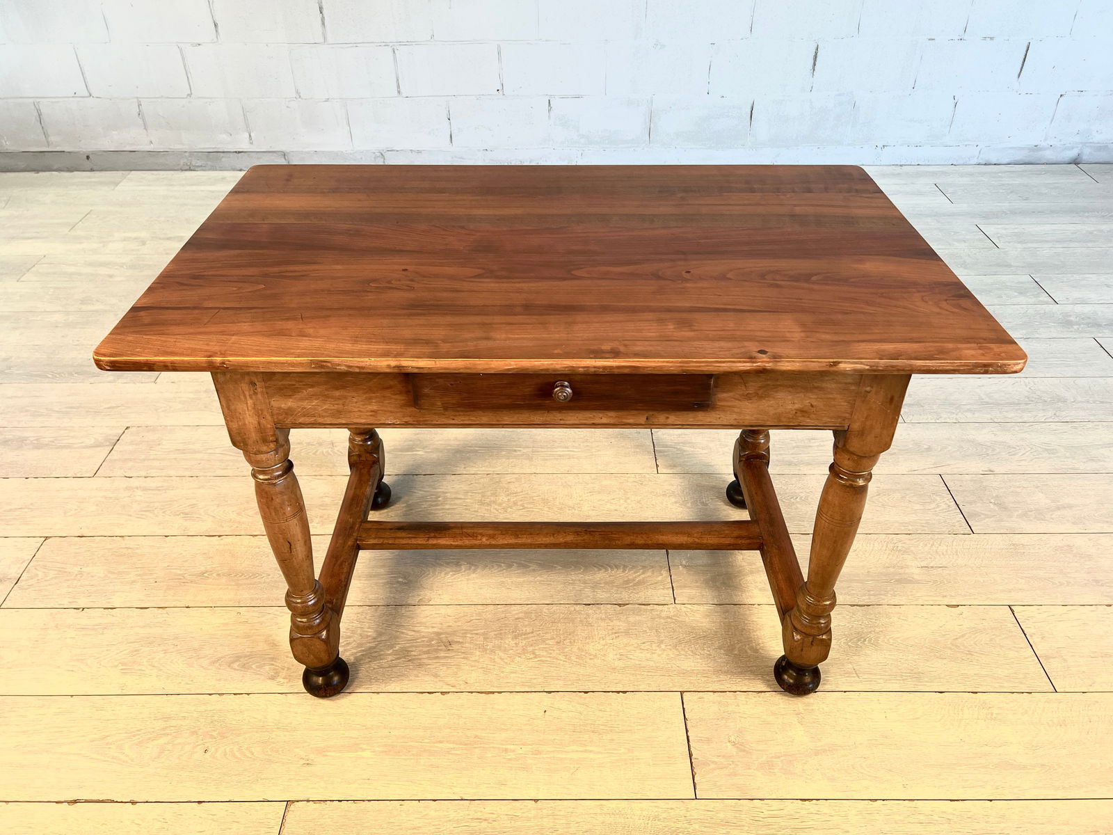 RUSTIC FRENCH WALNUT DESK OR BREAKFAST TABLE (1 of 10)
