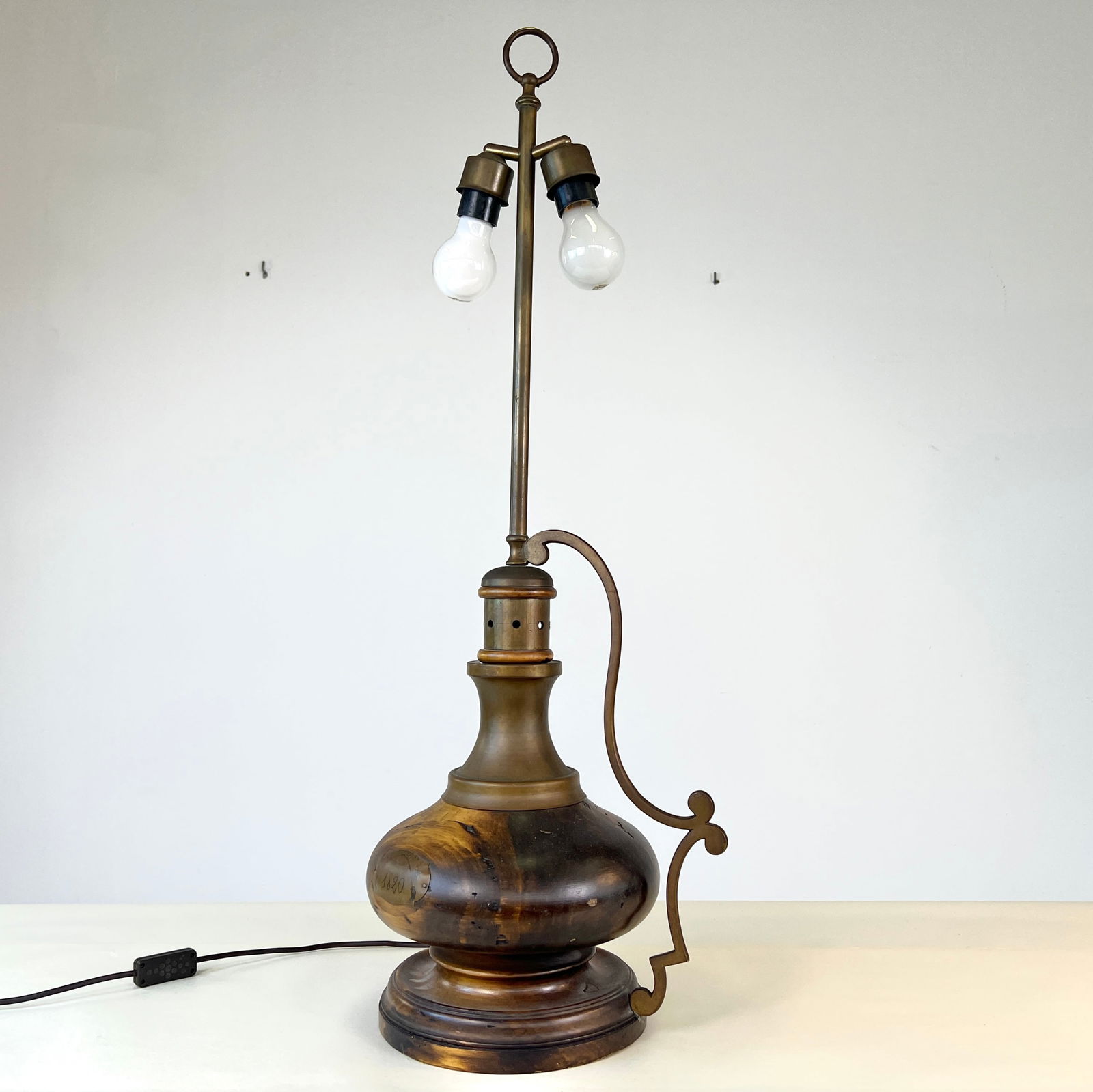 VINTAGE DUTCH TABLE LAMP: Dimensions: H 34" x W 9". Vintage Dutch table lamp, marked.