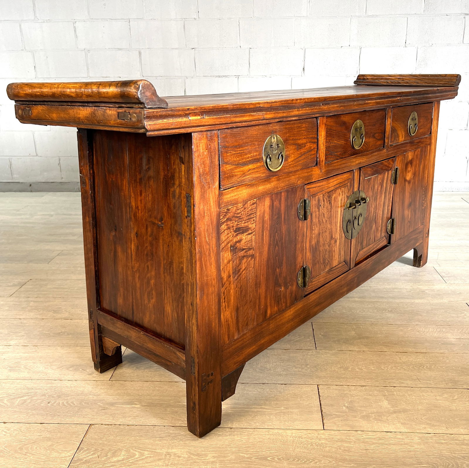 19C CHINESE ELM WOOD SIDEBOARD (1 of 15)