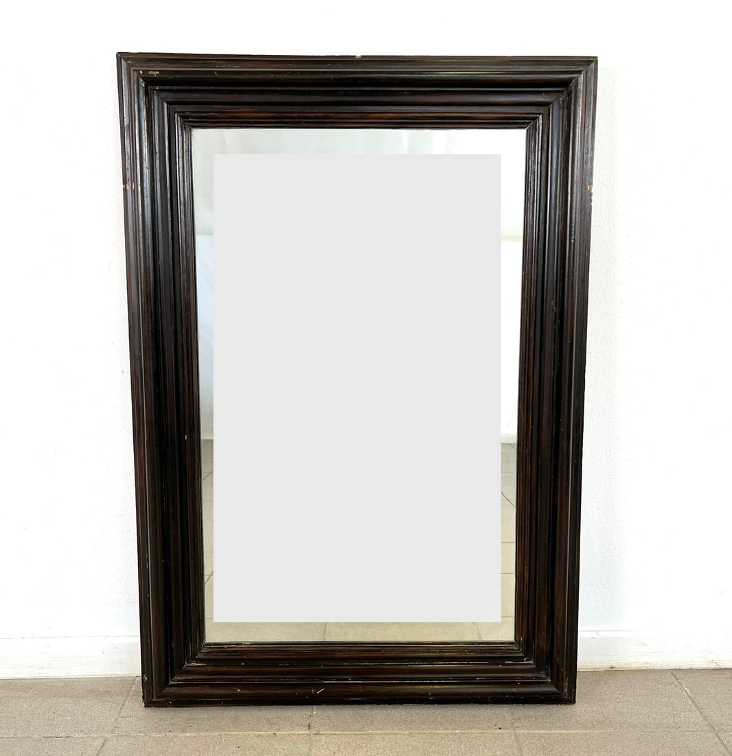 ANTIQUE FRENCH RECTANGULAR WALL MIRROR (1 of 6)