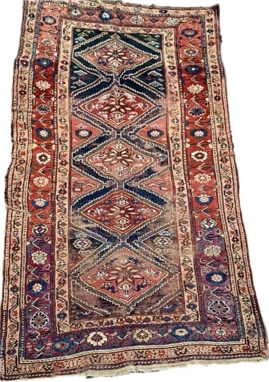 SHABBY CHIC KURDISH WOOL RUNNER RUG (1 of 12)