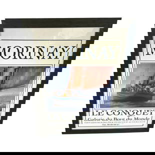 VINTAGE POSTER BERNARD MORINAY: Dimensions: H 31&rdquo; x W 22.7&rdquo;. Vintage poster “ Le Conquet&rdquo; featuring Bernard Morinay exhibit