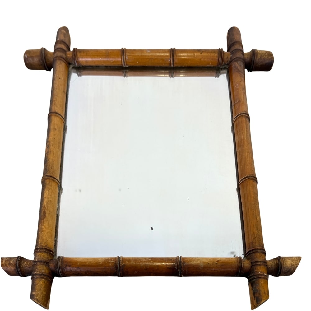 FRENCH FAUX BAMBOO MIRROR (1 of 7)