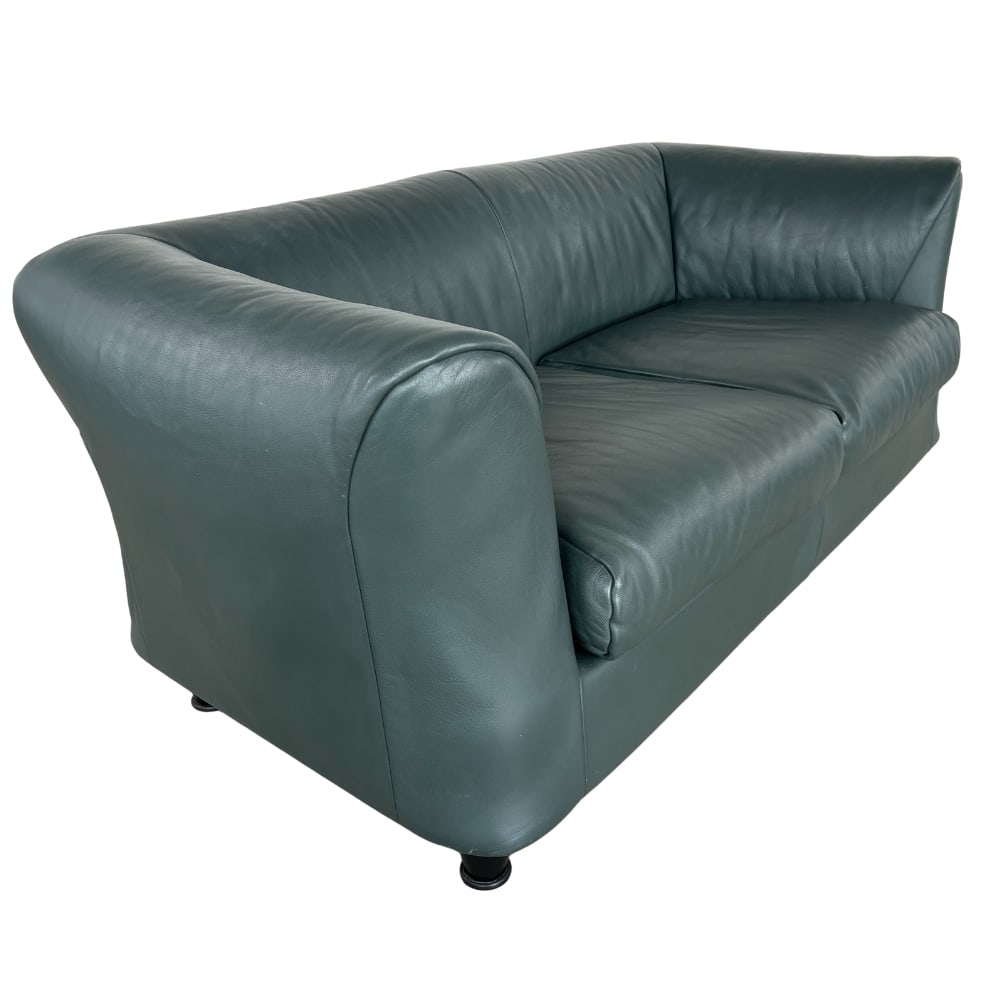 CASSINA TWO-SEATER LEATHER SOFA (1 of 13)