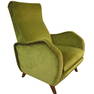 GREEN DUTCH RECLINING ARMCHAIR, 1960S