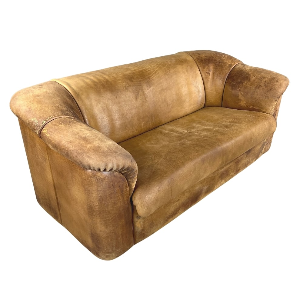 DE SEDE DS 95 BUFFALO LEATHER TWO-SEAT SOFA (1 of 12)