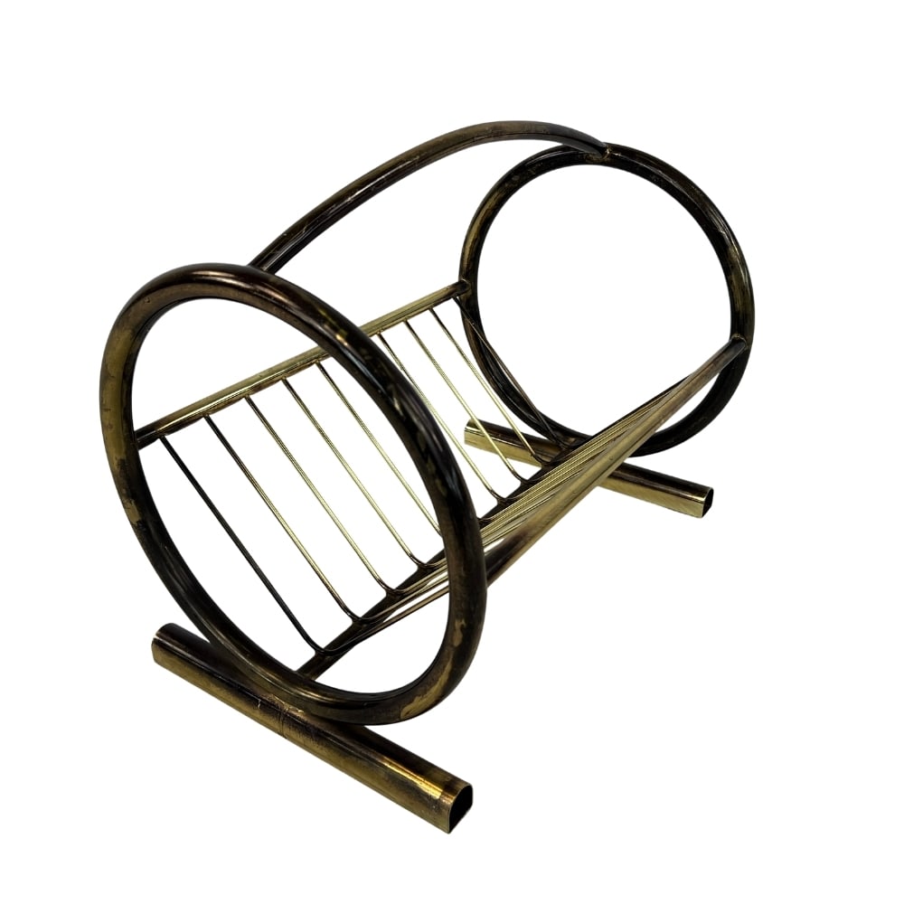 MID-CENTURY METAL MAGAZINE RACK (1 of 7)