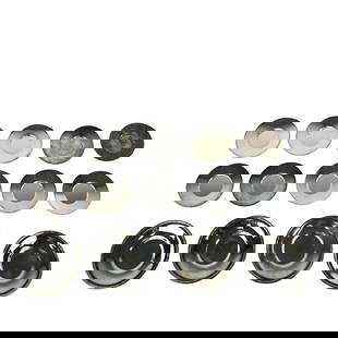 (14) SILVER PLATED PLATES BEARD: Dimensions: W 5&rdquo; / 6.5&rdquo;. Set of 10 small and 4 big silver plated plates Beard.