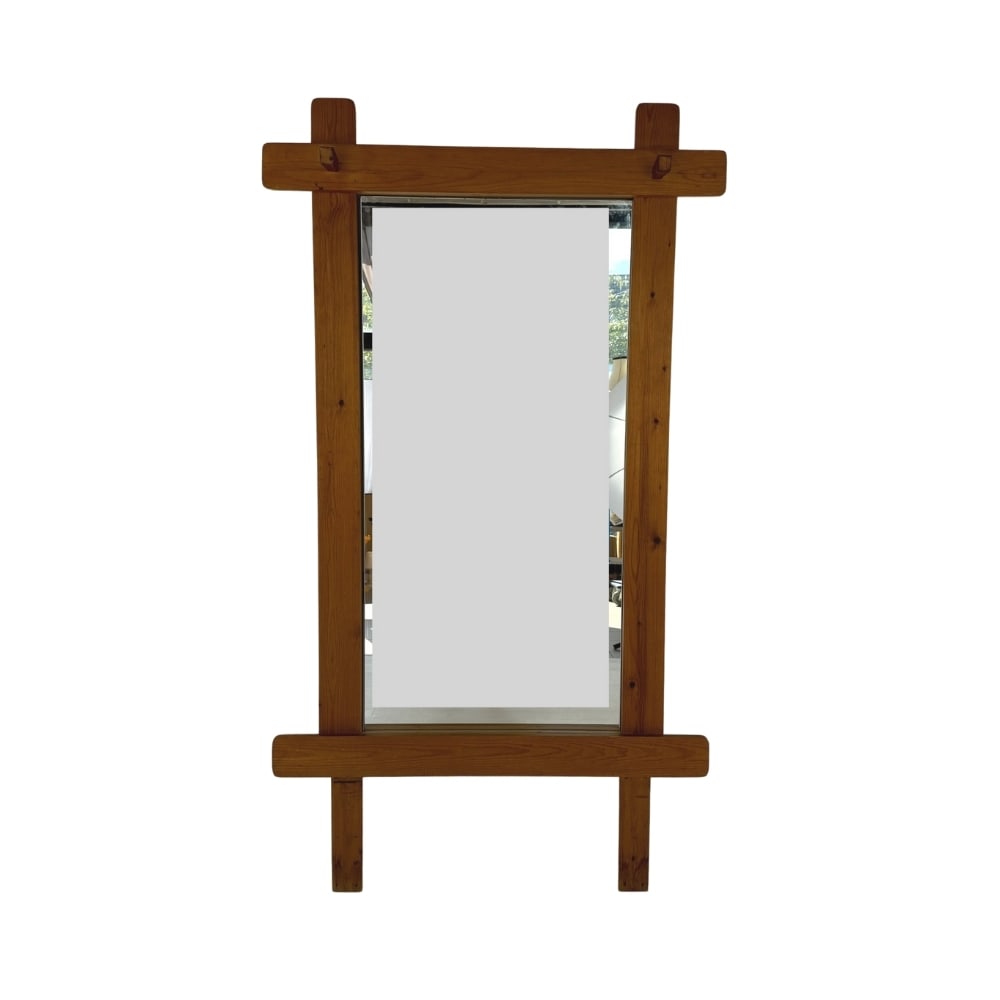 BRUTALIST PINE WALL MIRROR (1 of 11)