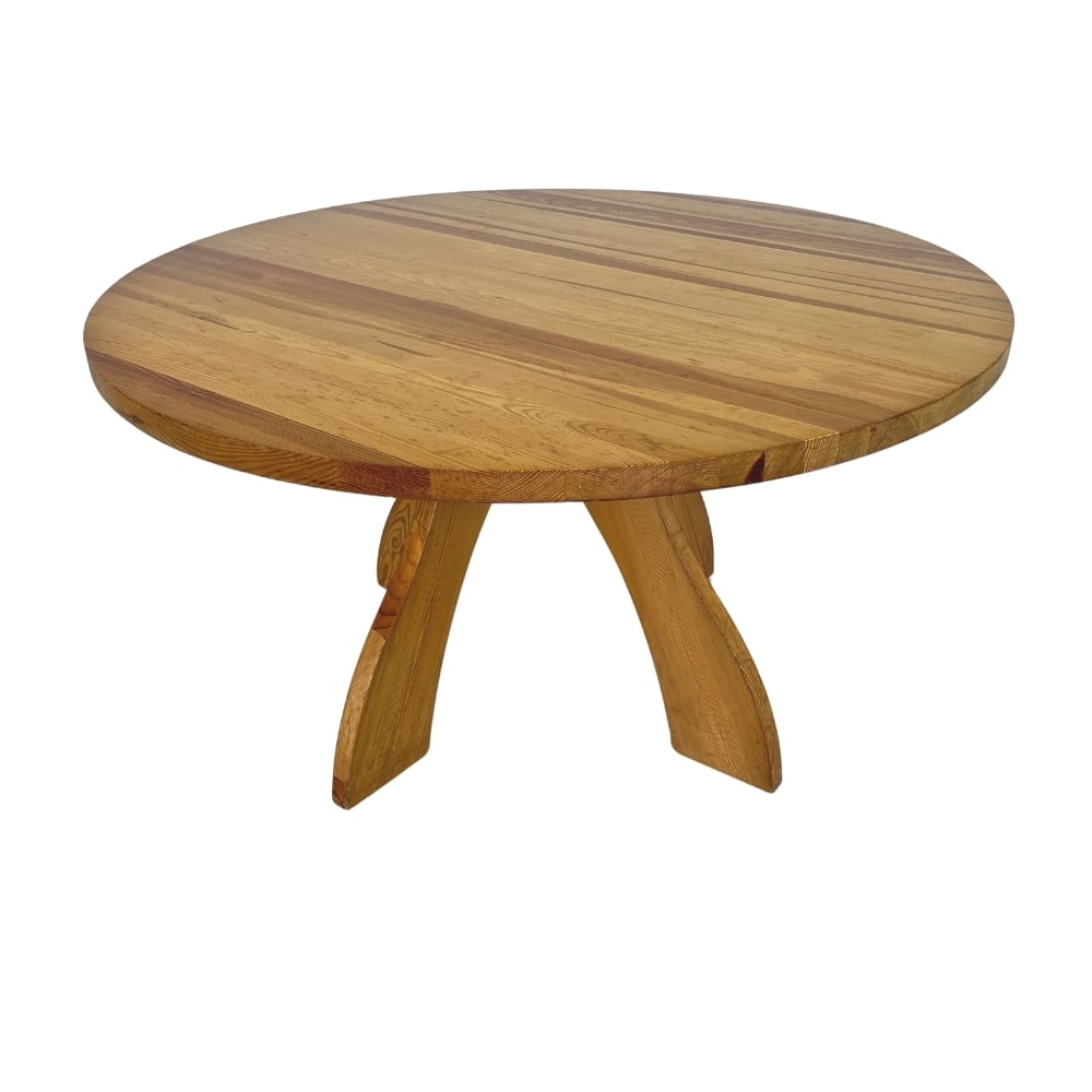 SCANDINAVIAN BRUTALIST PINE DINING TABLE (1 of 12)