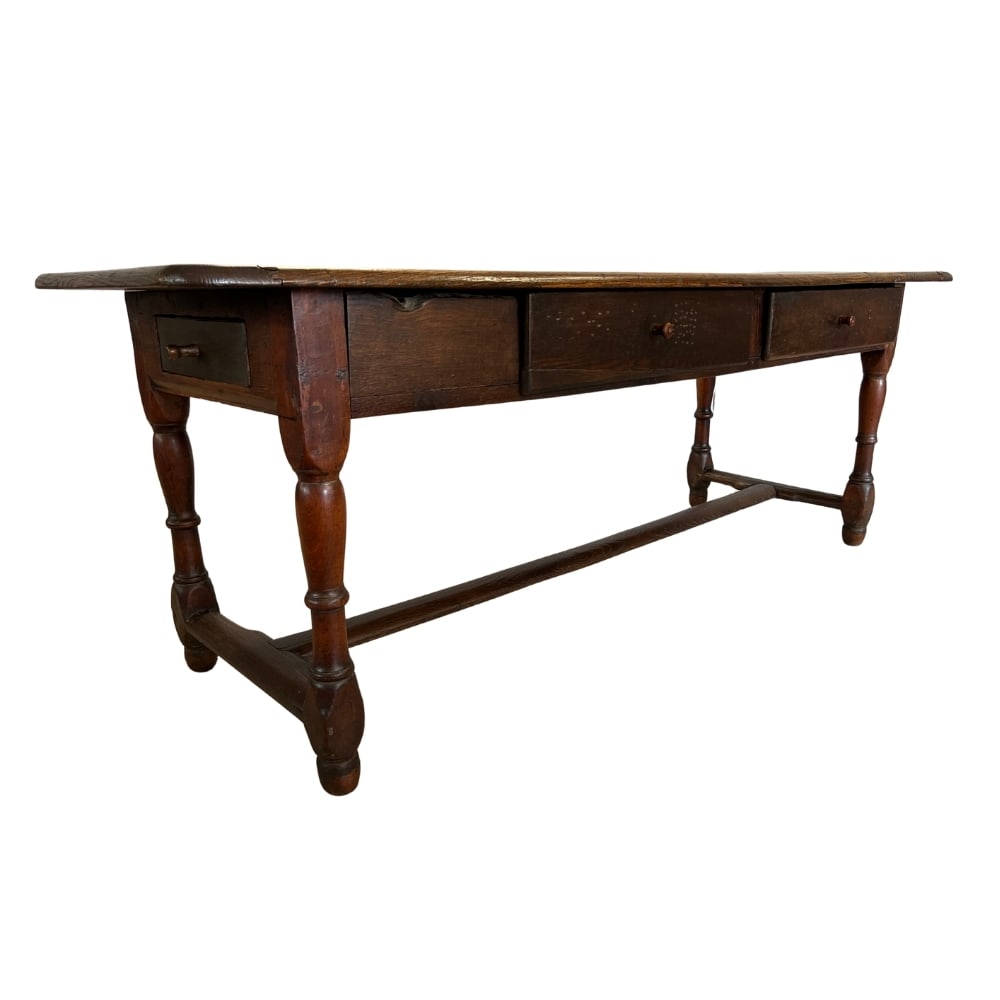 18C ANTIQUE FRENCH OAK FARMHOUSE DINING TABLE (1 of 20)