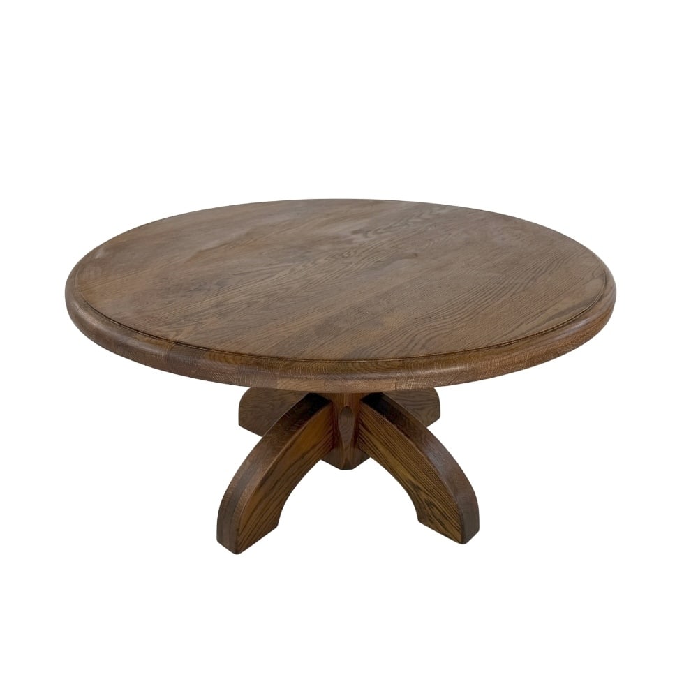FRENCH BRUTALIST ROUND COFFEE TABLE (1 of 11)