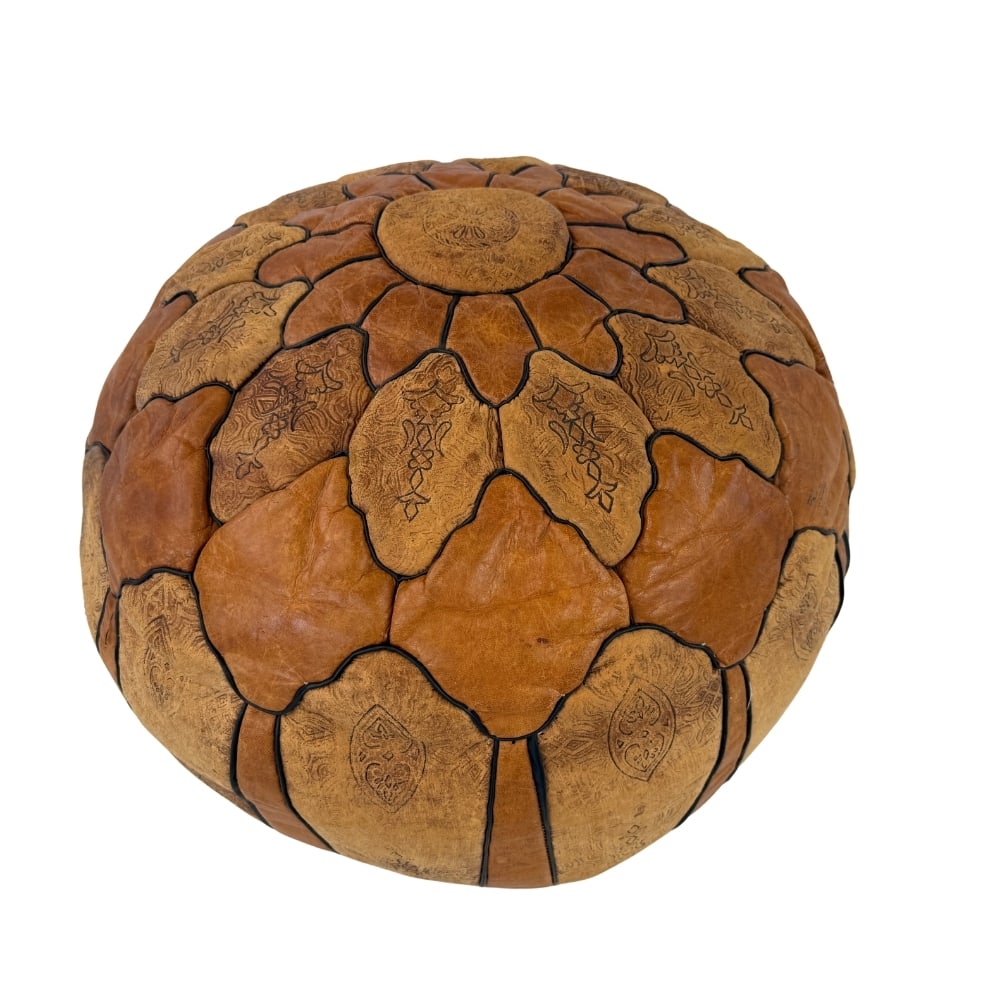MOROCCAN LEATHER POUF (1 of 7)