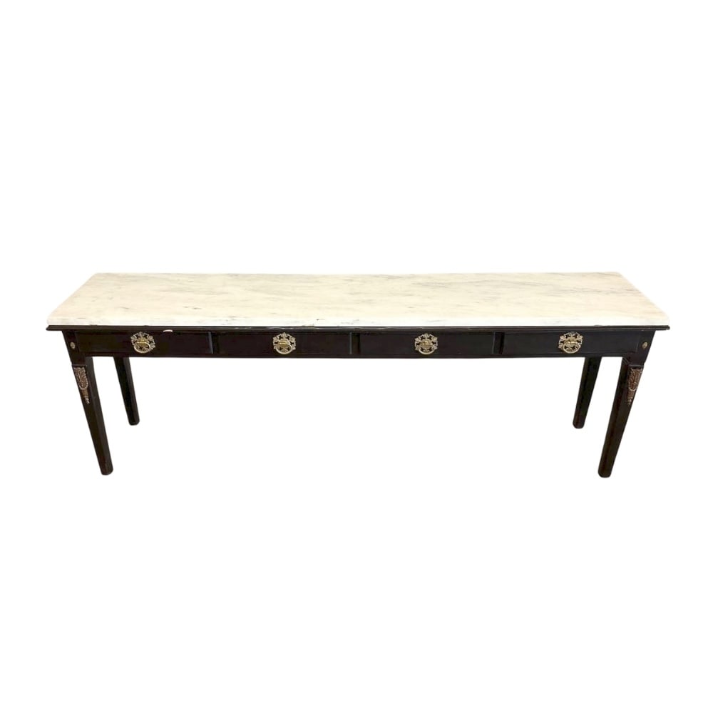 FRENCH MASSIVE MARBLE CONSOLE TABLE (1 of 16)