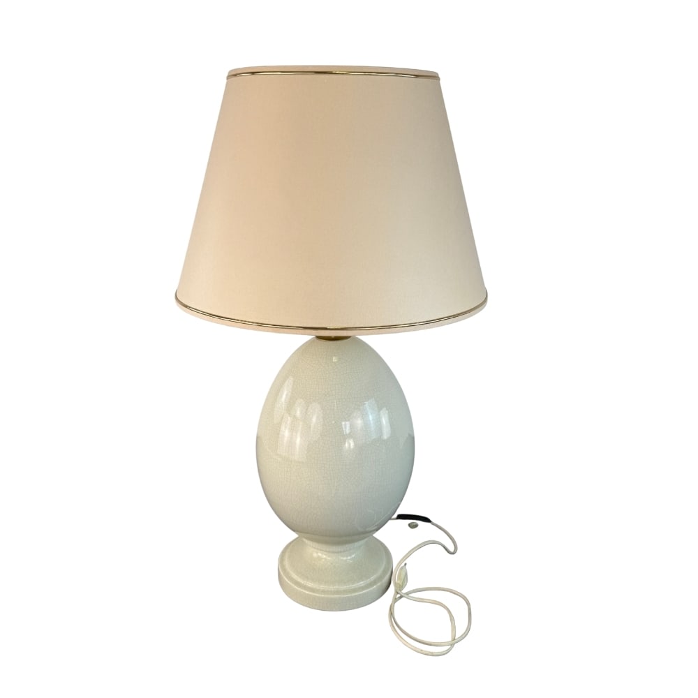 FRENCH EGG CERAMIC TABLE LAMP (1 of 7)