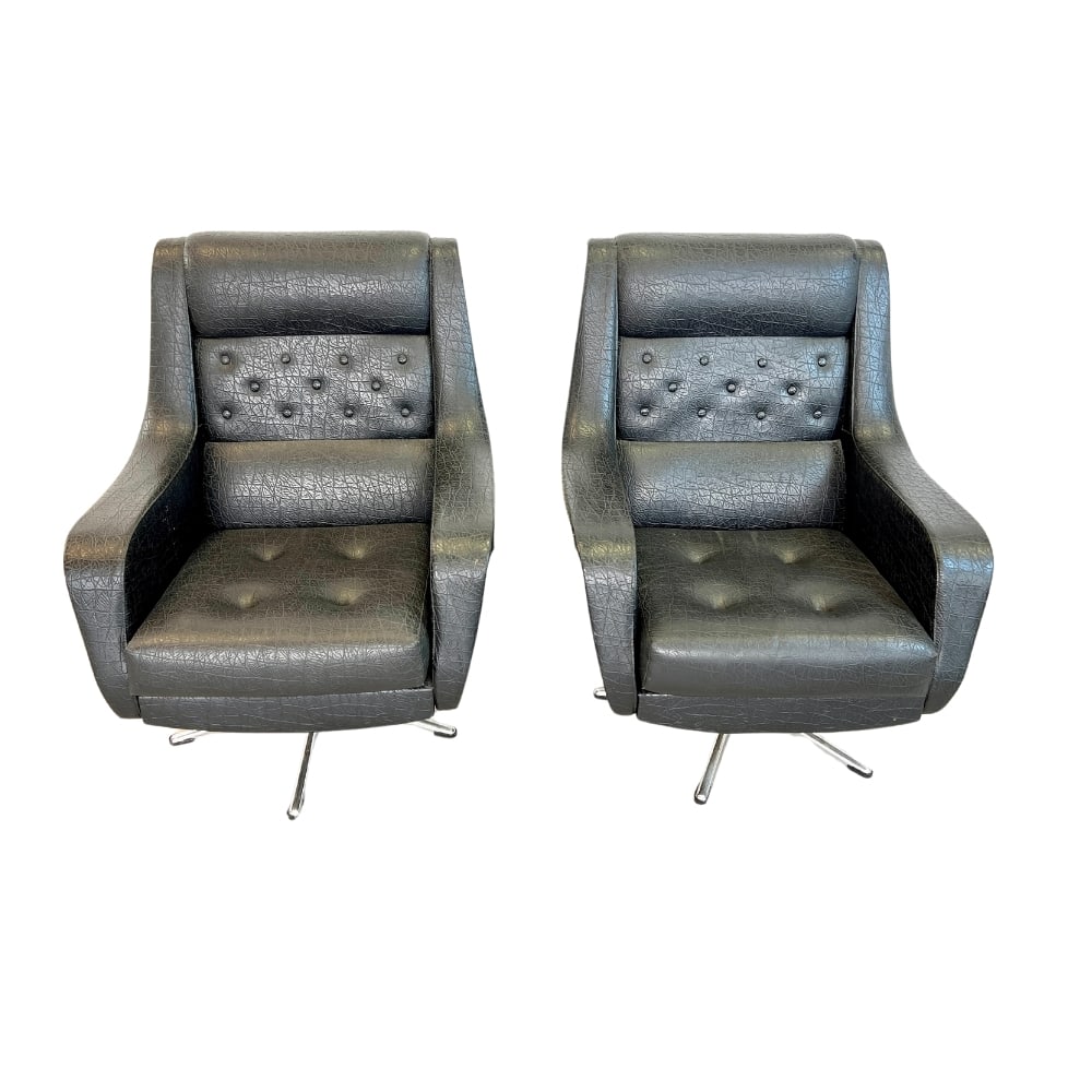 (2) ERHARDSEN & ANDERSEN STYLED SWIVEL CHAIRS, 1950s (1 of 11)