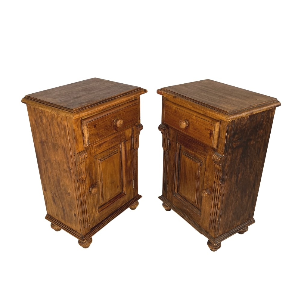 (2) RUSTIC FRENCH BEDSIDE TABLES (1 of 12)