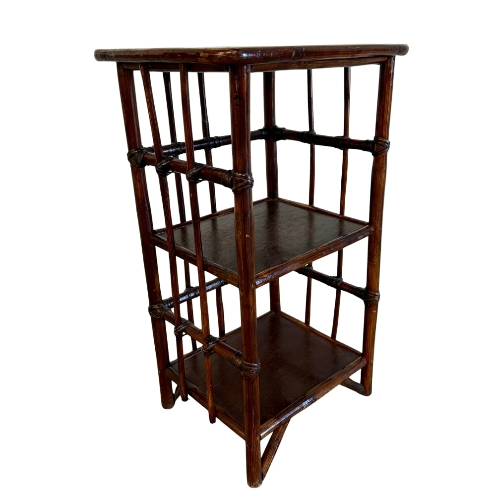ITALIAN BAMBOO AND RATTAN ETAGERE (1 of 5)