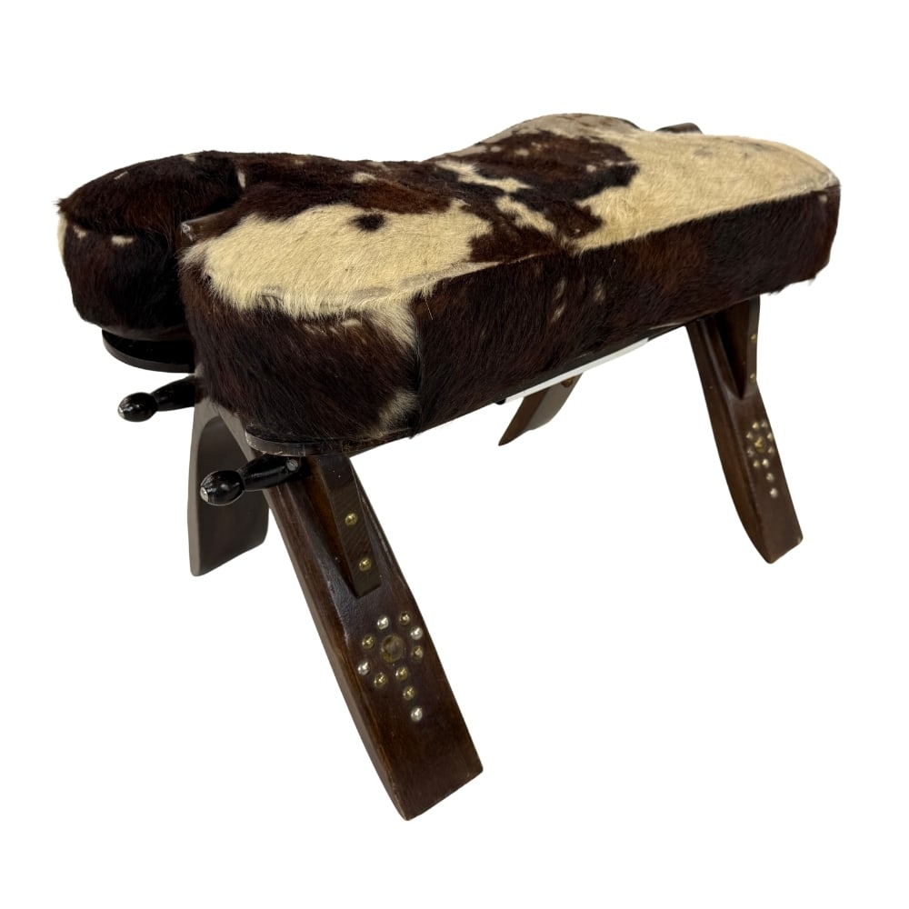 BEDOUIN CAMEL SADDLE HIDE STOOL (1 of 8)