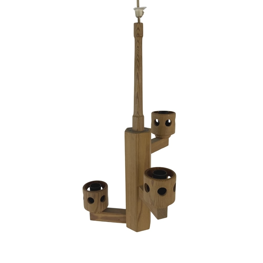 SCANDINAVIAN WOODEN CHANDELIER (1 of 6)