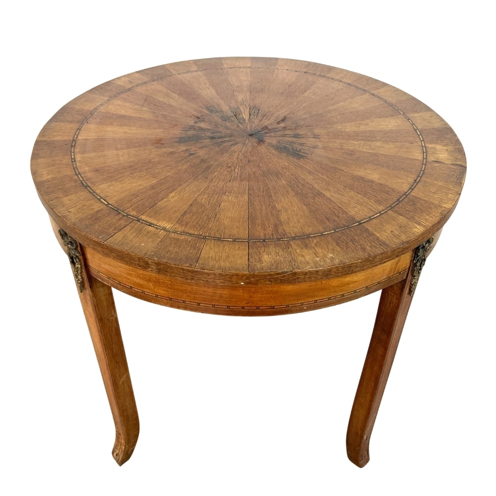 ANTIQUE ROUND COFFEE TABLE (1 of 7)