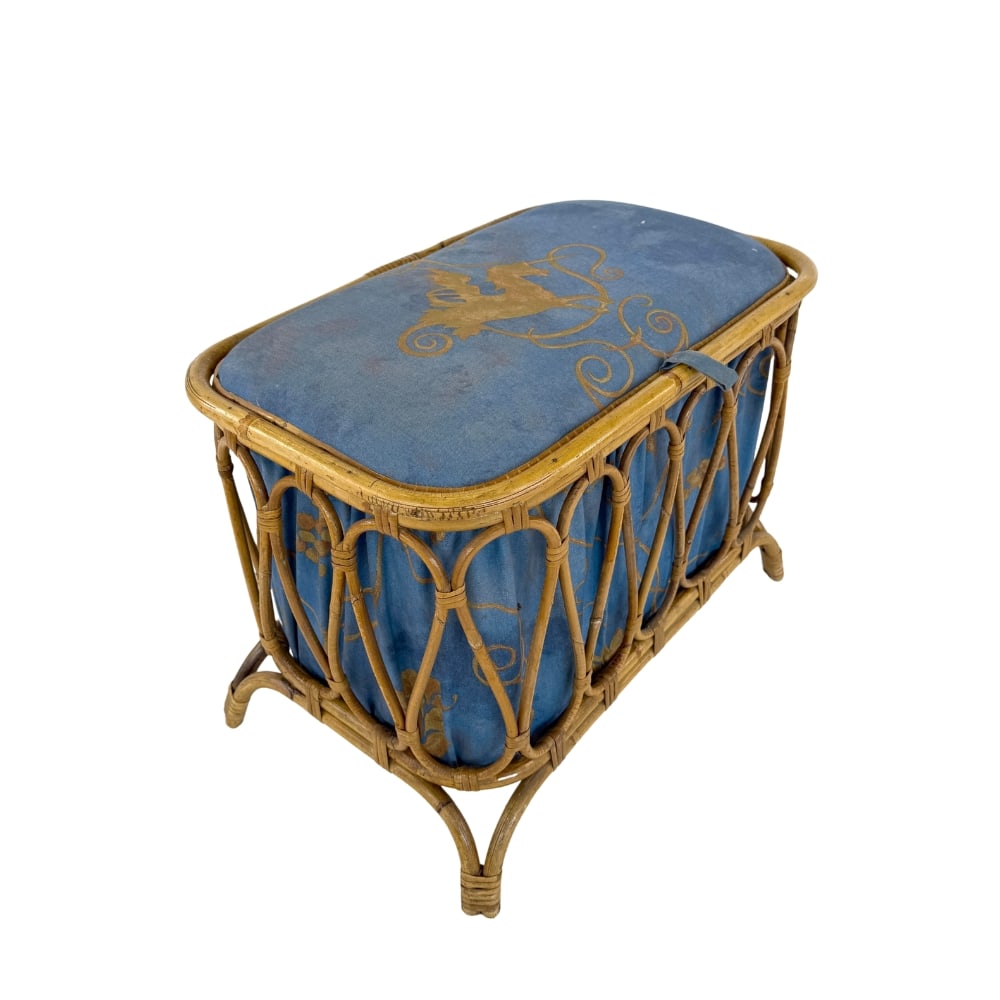 ANTIQUE FRENCH RATTAN BOX (1 of 11)