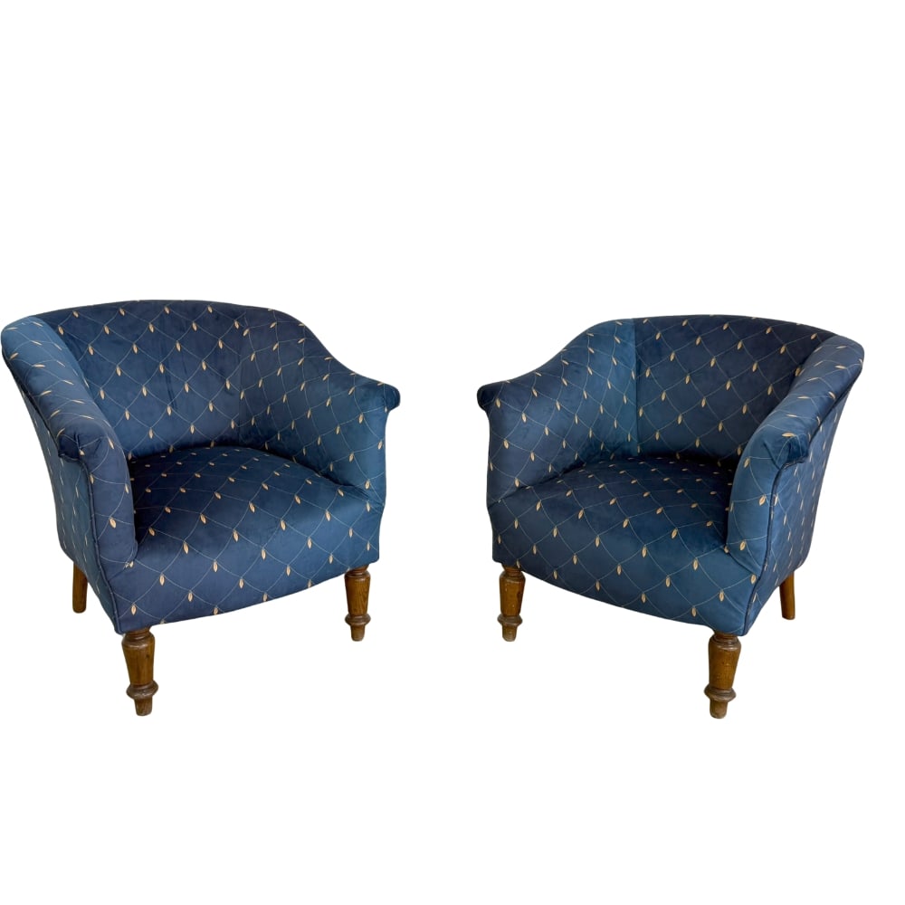 (2) CUSTOM FRENCH CLUB CHAIRS (1 of 10)