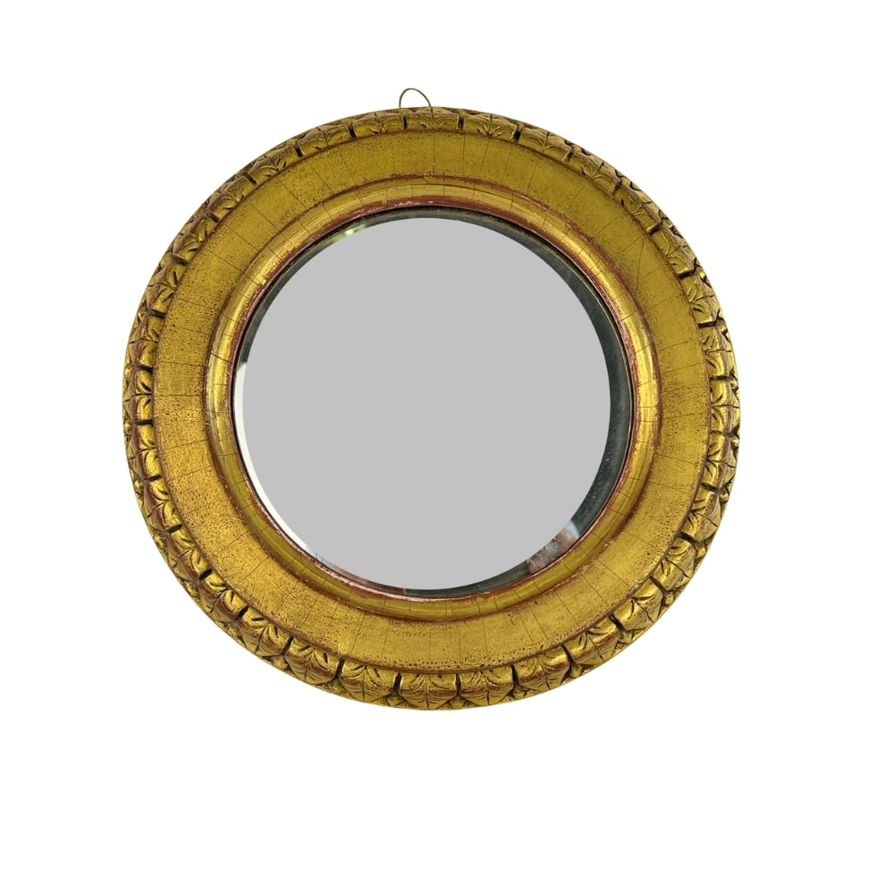ANTIQUE ITALIAN GILT WOOD WALL MIRROR (1 of 4)