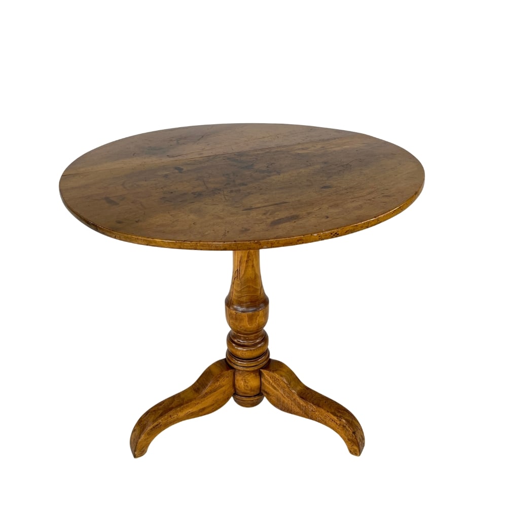 ANTIQUE OAK PEDESTAL SIDE TABLE (1 of 9)